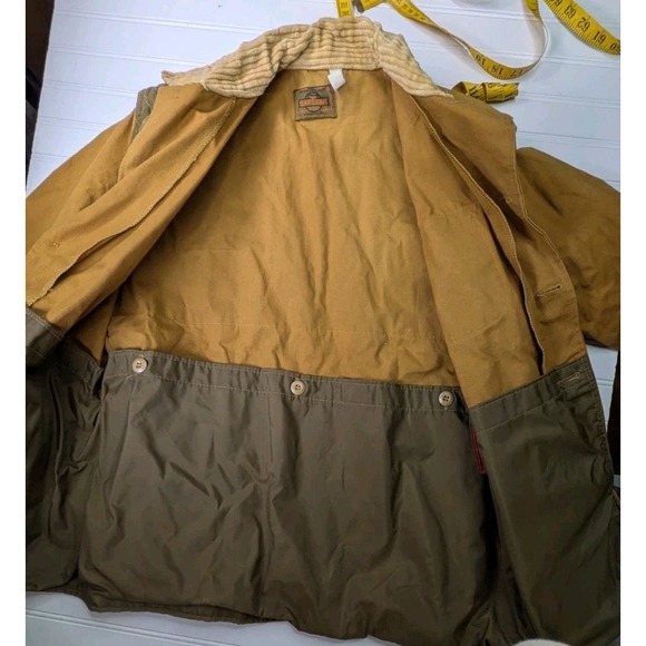 Vintage 70s SafTBak Hunting Shooting Jacket Medium Brown Canvas Field Outdoors - Picture 4 of 16
